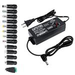 3V ~ 24V 5A 120W Power Supply Adjustable Adapter 3V 5V 6V 9V 12V 15V 16V 18V 19V 20V 24V Variable Universal AC/DC Adapter 100V-240V AC to DC Converter with 14 Tips 5.5x2.5mm Variable Universal