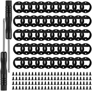 Ohiyoo 50 Set Bottle Opener Insert DIY Bottle Opener Hardware Stainless Steel Metal Bottle Opener Kit Bronze Beer Opener Bottle Opener Insert for Wood (Black, 50 Set)