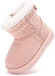BMCiTYBM Baby Winter Snow Boots Infant Walking Shoes Pink 12-18 Months