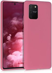 kwmobile Case Compatible with Samsung Galaxy S10 Lite Case - Soft Slim Protective TPU Silicone Cover - Dark Rose