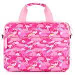 Foxstory 12 Inch Kids Tablet Bag for Girls, Tablet Carrying Case Sleeve Bag for Girls 10 Inch, Unicorn Pink