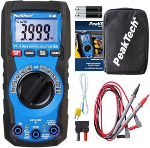 PeakTech P 1041 - TRMS Digital Multimeter 4,000 Counts, Auto Range, Voltage, Current, Resistance, Capacitance and Continuity Tester, 600V - CAT III