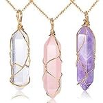 Yaomiao 3 Pieces Crystal Necklaces,