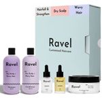 Ravel Customized Hair Fall Control & Strengthen Starter Regimen for Dry Scalp & Wavy Hair, Customized for Dry/Normal/Oily Hair, 5 Product kit - Shampoo, Conditioner, Mask, Serum, Oil