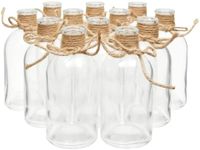 Farmlyn Creek Set of 12 Glass Bud Vases - Small Glass Vases for Flowers, Centerpieces, Party Décor (2.5 in x 5.2 in)