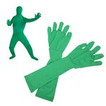 Akozon 2Pcs Chromakey Green Screen Gloves Universal Invisibility Effect Background Gloves Chromakey Gloves Green Chroma Key Glove for Photography Photo Video Film Post Production