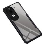 GoldKart iQOO Z9s 5G Cover | Camera Protection Shockproof Bumper-Edge | Acrylic Crystal Clear 360 Degree Protection TPU+PC | Transparent Eagle Back Case Cover (Black)