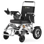 Veleco Cosmo: Folding Electric Wheelchair for Adults - Light Weight Power Chair with One-Finger Easily Operated Joystick, Reiable Battery and Double Motor 500W
