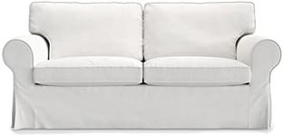 FMCTL Ektorp Loveseat Cover Replacement for IKEA Sofa Cover,Ektorp 2 Seat Slipcover,Doesn't Fit Uppland Sofa(Cool White) EP2