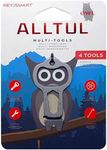 KeySmart AllTul Owl - 4-in-1 Everyday Carry Multi-Purpose Keychain Multitool with Bottle Opener, Wrench, Spoke and Crowbar Excellent Tool for Camping, Fishing Etc.