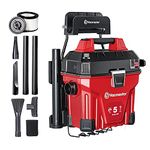 Vacmaster VWMB508 1101 5 Gallon Wall-Mount Wet/Dry Vacuum with Remote Control Operation Red