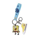 Mevsim Store SpongeBob Keychain - Yellow Silicone Anime Keyring - Cute Cartoon Keyring - Kids Keyring