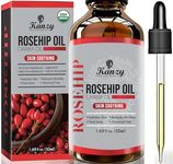 Kanzy Rosehip Oil for Face Natural Cold Pressed 50 ml, 100% Pure Rosehip Seed Oil for Hydrating, Nourishing & Moisturizing