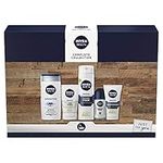 NIVEA MEN Complete Collection Giftset, Men's Toiletry Gift Set for Sensitive Skin, Conquer Skin Irritation with Our Men's Gift Set, 5 Item Men Gift Set