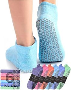 TruGrippin Grip Socks for Women | Pilates Socks with Grips for Women | Non Skid Socks Womens | No Slip Socks Women | Pilates Socks Women