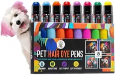 Dog Hair Dye- 8 Color Dog Safe Hair Dye- Temporary Dog Dye- Pet Hair Dye for Dogs use as: Pet Safe Paint, Pet Dye, Dog Paint, Dog Fur Dye, Horse Paint, Dog Hair Color, Dog Safe Paint