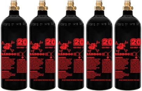 Maddog 20 Oz Refillable Aluminum CO2 Paintball Tank - Ships Empty - 5 Pack