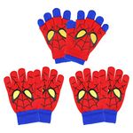 3 Pairs Kids Winter Gloves,Boys Gloves Magic Gloves for 4 to 10 Age