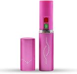 FIGHTSENSE Flashlight Lipstick Stun Gun Women Self Defense Bright Led Flashlight - Rechargeable Battery (Pink)