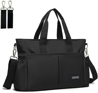 ROYALFAIR bolsa para pañales, bolso cambiador, bolsa de viaje multifuncional para bebé con bolsa isotérmica y clip para cochecito.（Negro）