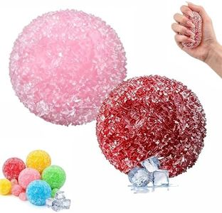 2PCS Crunchy Squishy Stress Balls, 2026 New Cooling Ice Squishies Skin Fidget Sensory Squeeze Ball, Non-Sticky Slow Rising Satisfying Squishy for Desk Display Stress Relief(2PCS#A1)