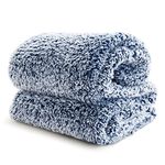 Bedsure Fleece Sherpa Throw Blanket Navy - Fluffy Soft Cosy Fuzzy Furry Warm Blanket for Sofa and Bed, Single, 130x150cm