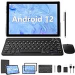 Tablet 2 in 1 with Case, Android 12