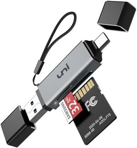uni Lecteur Carte SD, Lecteur de Carte Mémoire USB C Adaptateur USB 3.0/USB-C Prend en Charge SD/Micro SD/SDHC/SDXC/MMC, pour iPhone série 15, MacBook Pro Air, iPad Pro Air, Galaxy S23, Pixel, XPS