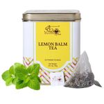 The Indian Chai Lemon Balm Tea (30 Pyramid Tea Bags) | Relieves Stress & Anxiety | Helps With Insomnia Sleep Quality | Herbal Tea | Refreshing Taste | Super-Herb | Lemon Tea | Pack Of 1 (60 Grams)