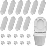 20PCS Toilet Seat Bumpers Set, Universal Toilet Lid Cushions Pads Anti-Noise Replacement Seat Lid Buffers for Home Hotel Bathroom Toilet Seat and Toilet Lid (Gray)