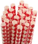 Bakell 24 PC Red and White Diamond Print Cake Pop or Party Drinking Straws - Baking, Caking and Craft Tools