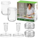 Year of Plenty Ferment Kit - 2 Fermenting Mason Jars, 2 Fermentation Weights & 2 Fermenting Lids