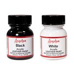 Angelus - 2 colors for leather and fabric 29,5 ml - BLACK and WHITE