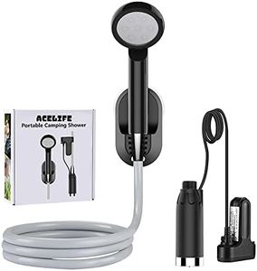 ACELIFE Douche extérieure Portable, Douche d'extérieur Camping, Douche avec Pompe à Eau 2200 mAh pour randonnée, Camping, Voyage, Plage, Animaux domestiques, Fleurs Le Nettoyage de la Voiture