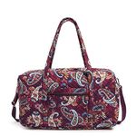 Vera Bradley Women's Cotton Lay Flat Travel Duffle Bag, Paisley Jamboree, One Size