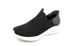 Skechers Sport Ultra Flex 30 Smooth Step Slipon Womens Slip On, Black, 8.5