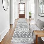 HEBE Distressed Runner Rug for Hallway Non Slip Rug Runner 2'x8' Machine Washable Area Rug Durable Carpet Runner Rug for Entrance Living Room Farmhouse Laundry