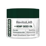 RevitaLAB Cannabis Extract Night Emollient Face Cream with Organic Hemp Seed Oil for Deep Nourishment – Dermatologically-Tested Moisturiser for Sensitive Skin, 50 ml