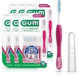 GUM Proxabrush Go-Betweens - Moderate, Interdental Brushes Between Teeth, Dental Picks for Plaque Removal, Safe for Braces & Dental Devices