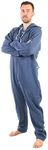 Forever Lazy Heavyweight Adult Onesies | One-Piece Pajama Jumpsuits for Men and Women | Unisex, Navy Blue, X-Large