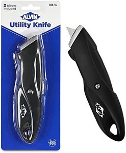 ALVIN Utility Knife Heavy Duty Box Cutter - Model CUK36 Features Fully Retractable Metal Blade With 9 Locking Positions for Exact Cuts and Durable Plastic Handle Ergonomically Designed For Safer Control
