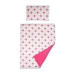 Baby Comfort 2 Piece Bedding Set 135x100 cm Duvet Cover & Pillowcase for Toddler Cot Bed (Pink Hearts)