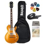 Cort CR200 Electric Guitar with Big-Bag, Polishing Cloth, Strap, Picks & E-Book - Gold Top