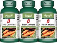 Beta Carotene 1.5 mg (5000 IU) Vitamin A 3 X 90 Capsules | Supplement for Eyesight, Immune System, Brain, Tanning & Skin Health | Powder Pills | 3 Bottles