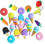 SUPER TOY Fruit Ice Cream Combo Pack Erasers for Kids Different Shape