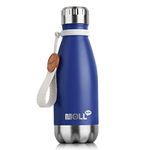 Mollcity Kids Water Bottle-9 oz Stainless Steel Vacuum Insulated Small Water Bottle for School-Travel Mini Leak Proof Water Bottle, BPA Free (Navy)