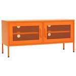 vidaXL TV Cabinet Home Living Room Bedroom Furniture Entertainment Centre TV Stands Unit Stereo Hifi Cabinet Media Unit Orange Steel