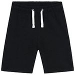 Boys Shorts for Kids Teenagers Summer French Terry Sports Shorts Boys Running Activewear Football Shorts with Pockets Casual Holiday Beach Jersey Kids Sports Shorts Breathable (Black, 13-14 Years)