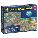 Jumbo, Jan Van Haasteren - Music Shop and Holiday Jitters, Jigsaw puzzles for Adults, 2 x 1000 Piece