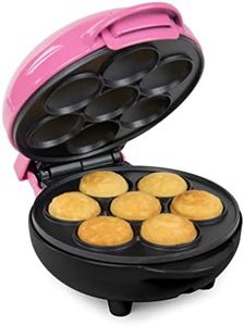 Nostalgia MyMini Cupcake Maker, Compact Size for Dorms, Apartments, Makes 7 Mini Cakes, Non-Stick Surface, Easy-To-Clean, Perfect for Dessert, Breakfast, or Snacks, Keto Friendly, Pink